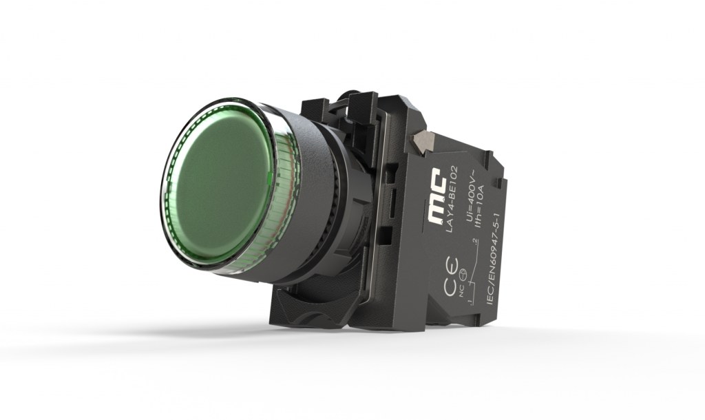 Кнопка с подсветкой, LAY4-EW