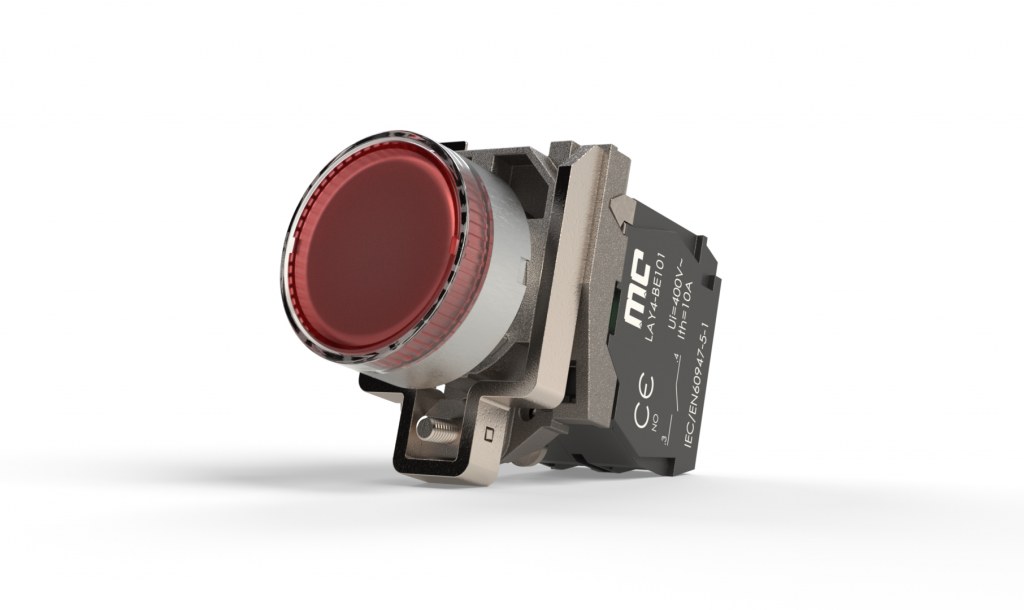 Кнопка с подсветкой, LAY4-BW