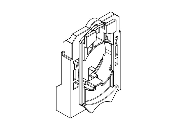 Держатель кнопки LAY4-E, пластиковый