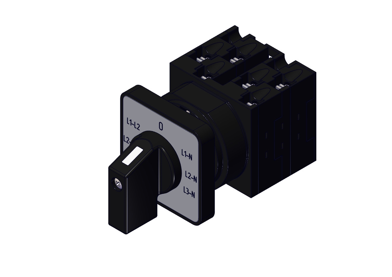 Переключатель кулачковый LW140-20-66, 20А, (схема 66) для вольтметров